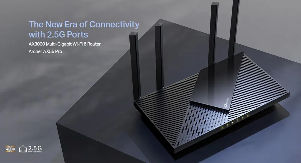 TP-LINK Router Archer AX55 Pro, WiFi 6, 3Gbps AX3000, Dual Band, V.1.0 — εικόνα 2