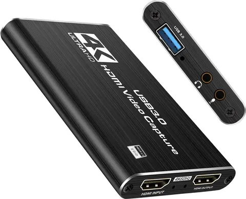 POWERTECH video capture CAB-H164, HDMI/USB σύνδεση, 4K/60Hz, μαύρο