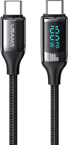 USAMS καλώδιο USB Type-C US-SJ546, 100W/5A, 1.2m, μαύρο