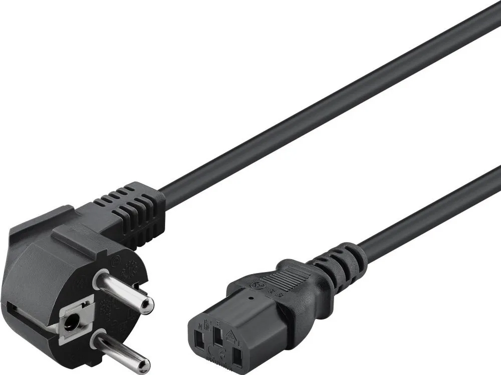 GOOBAY καλώδιο τροφοδοσίας 95142, 3G 1.00mm², 3m, μαύρο — εικόνα 2