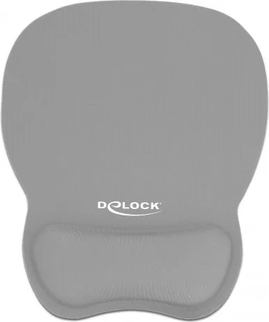 DELOCK Mousepad 12698 με στήριγμα καρπού, 245x206 mm, γκρι — εικόνα 2