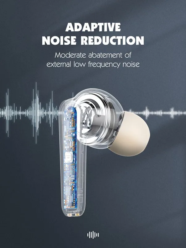 LDNIO earphones με θήκη φόρτισης T01, True Wireless, HiFi, Φ10mm, χρυσά — εικόνα 8