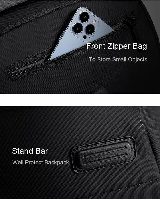 ARCTIC HUNTER τσάντα πλάτης B00558 με θήκη laptop 15.6", 24L, USB, μαύρη — εικόνα 3