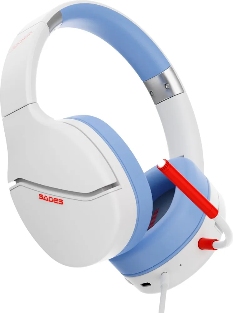 SADES gaming headset SPOWER, 3.5mm σύνδεση, 40mm, multi-platform, λευκό — εικόνα 5