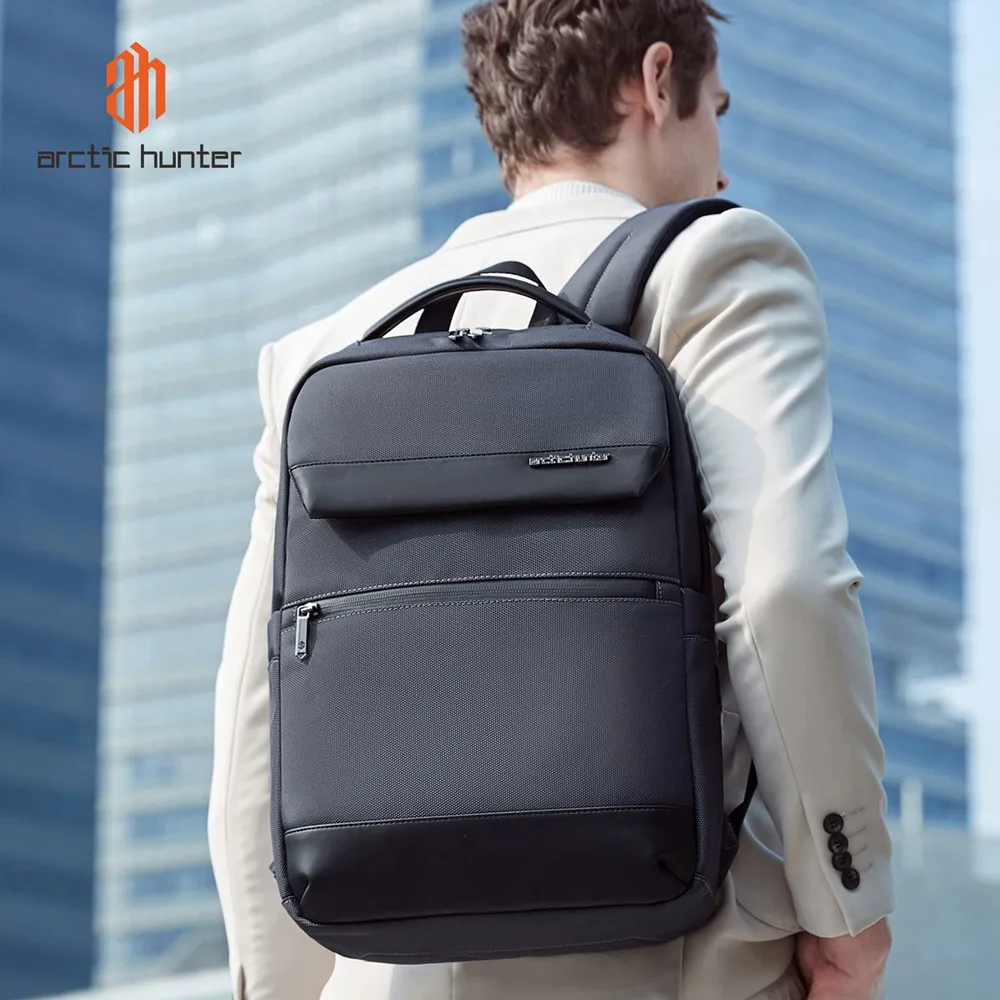 ARCTIC HUNTER τσάντα πλάτης B00671 με θήκη laptop 15.6", 16L, γκρι — εικόνα 2
