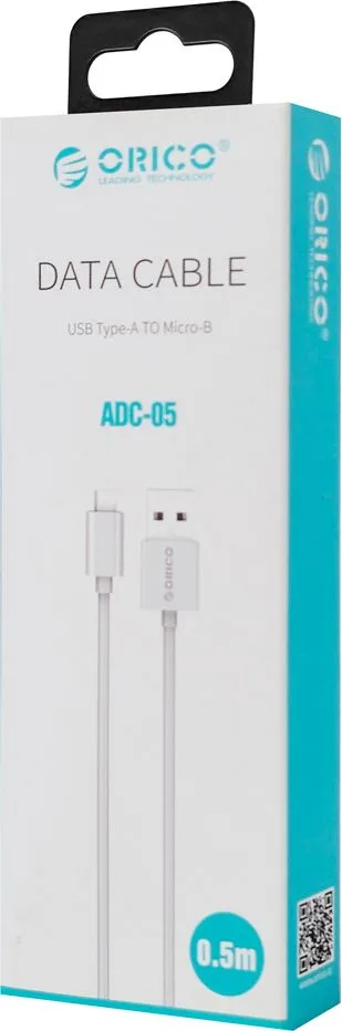 ORICO καλώδιο micro USB σε USB ADC-05, 3A, 480Mbps, 0.5m, λευκό — εικόνα 3