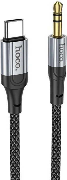 Hoco UPA26 Braided USB 2.0 Cable USB-C male - 3.5mm Μαύρο 1m — εικόνα 4