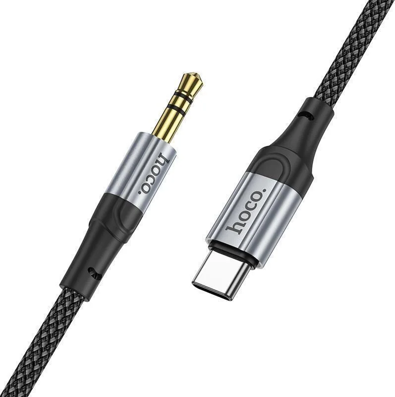 Hoco UPA26 Braided USB 2.0 Cable USB-C male - 3.5mm Μαύρο 1m — εικόνα 6