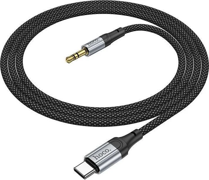 Hoco UPA26 Braided USB 2.0 Cable USB-C male - 3.5mm Μαύρο 1m — εικόνα 5