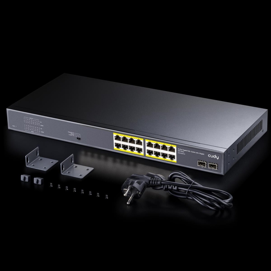 CUDY GS1020PS2 16 PORT + 2 GIGABIT SFP POE+ SWITCH, 200W - Image 3