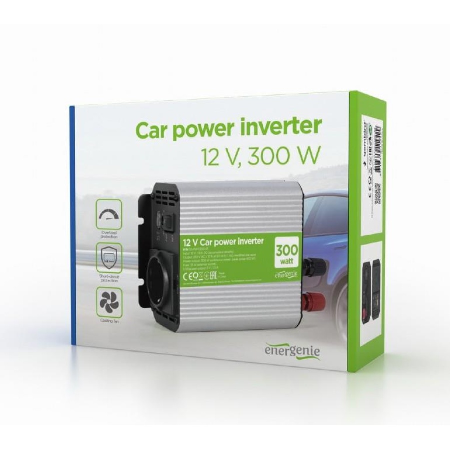 ENERGENIE 12 V INVERTER ΑΥΤΟΚΙΝΗΤΟΥ 300W, 1 SCHUKO, 1 USB2.1A - Image 4