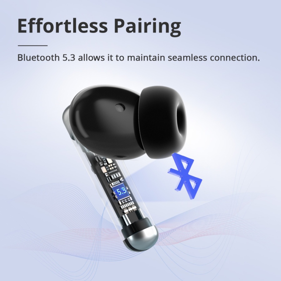 TRONSMART earphones με θήκη φόρτισης Sounfii R4, TWS, ENC, 12mm, μαύρο - Image 6