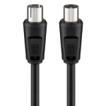 GOOBAY καλώδιο κεραίας αρσενικό σε θηλυκό 11563, <70dB, CCS, 7.5m, μαύρο
