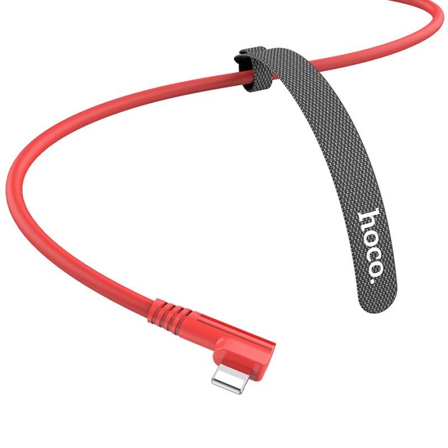 HOCO U83 PUISSANT SILICONE CHARGING CABLE FOR LIGHTNING, ΚΟΚΚΙΝΟ - Image 2