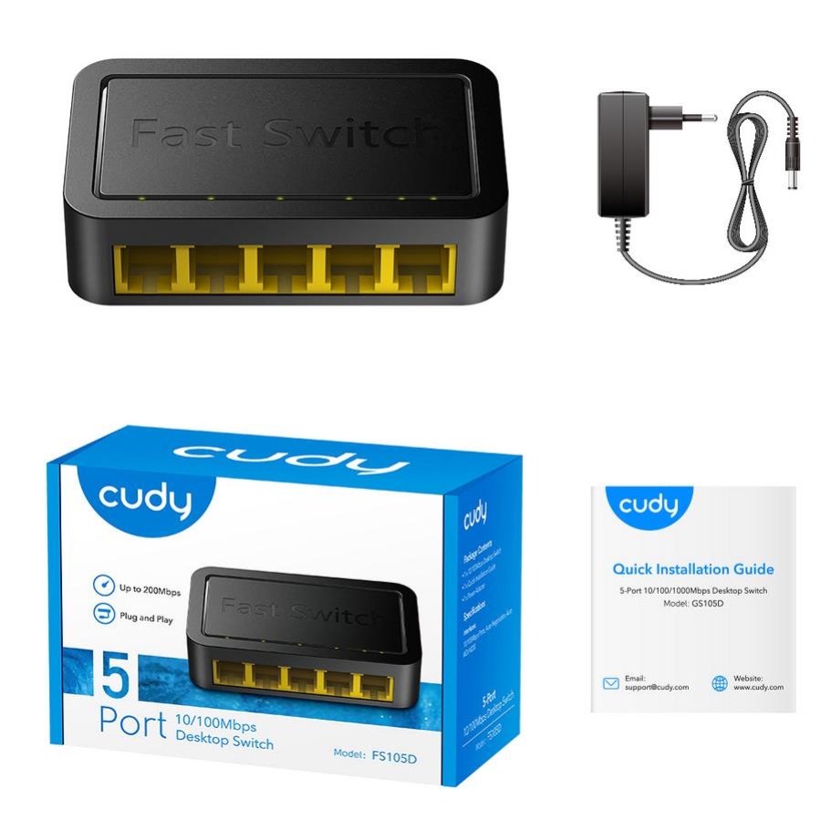 CUDY FS105D 5-PORT 10/100 MBPS DESKTOP SWITCH - Image 2