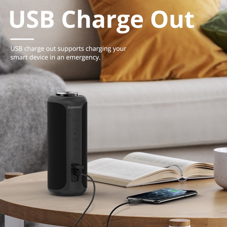 TRONSMART φορητό ηχείο T6 Plus, 40W, Bluetooth/NFC, 6600mAh, IPX6, μαύρο - Image 7