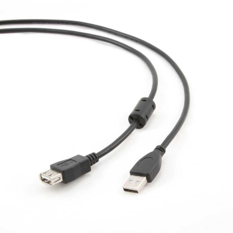 CABLEXPERT ΚΑΛΩΔΙΟ USB EXTENSION 2.0 MALE-FEMALE ΜΕ ΦΕΡΡΙΤΗ 3m