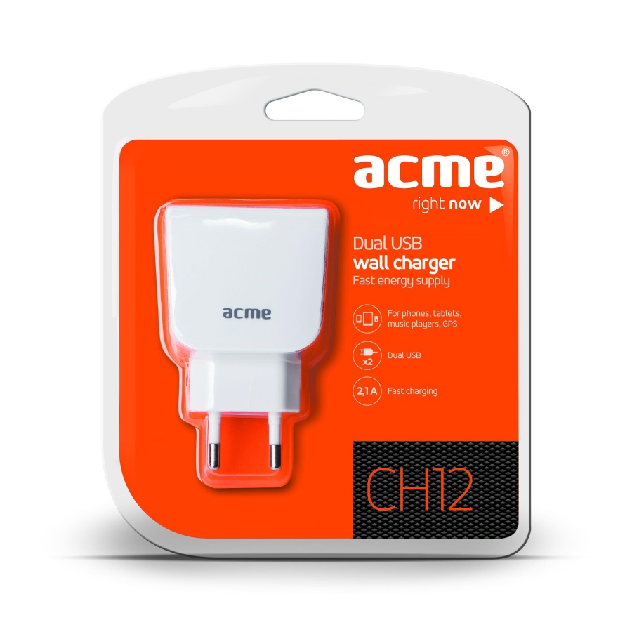 ACME ΦΟΡΤΙΣΤΗΣ ΤΑΞΙΔΙΟΥ 2USB 2.1A ΛΕΥΚΟ 2 ΘΕΣΕΩΝ - Image 2