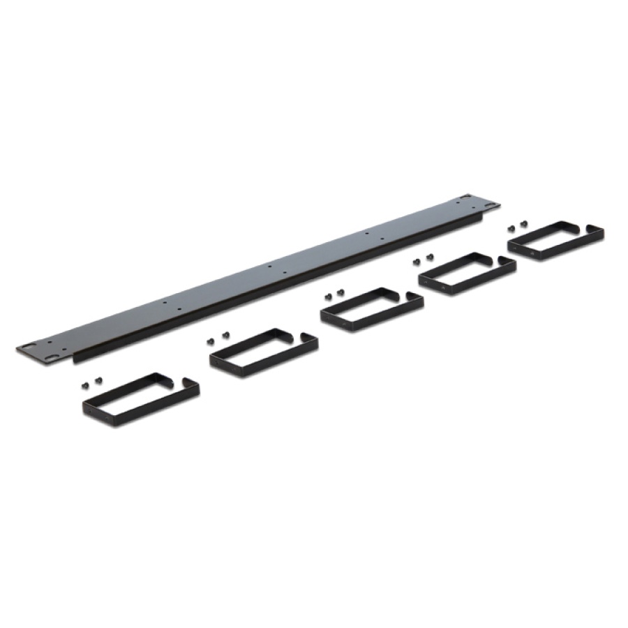 DELOCK cable management 42496 για rack 19"/1U, 5x γάντζοι, μαύρο - Image 3