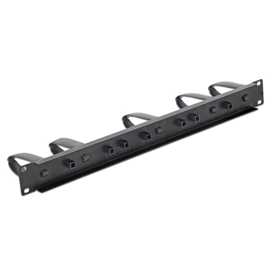 DELOCK cable management 43345 για rack 19"/1U, 5x γάντζοι, μαύρο - Image 3