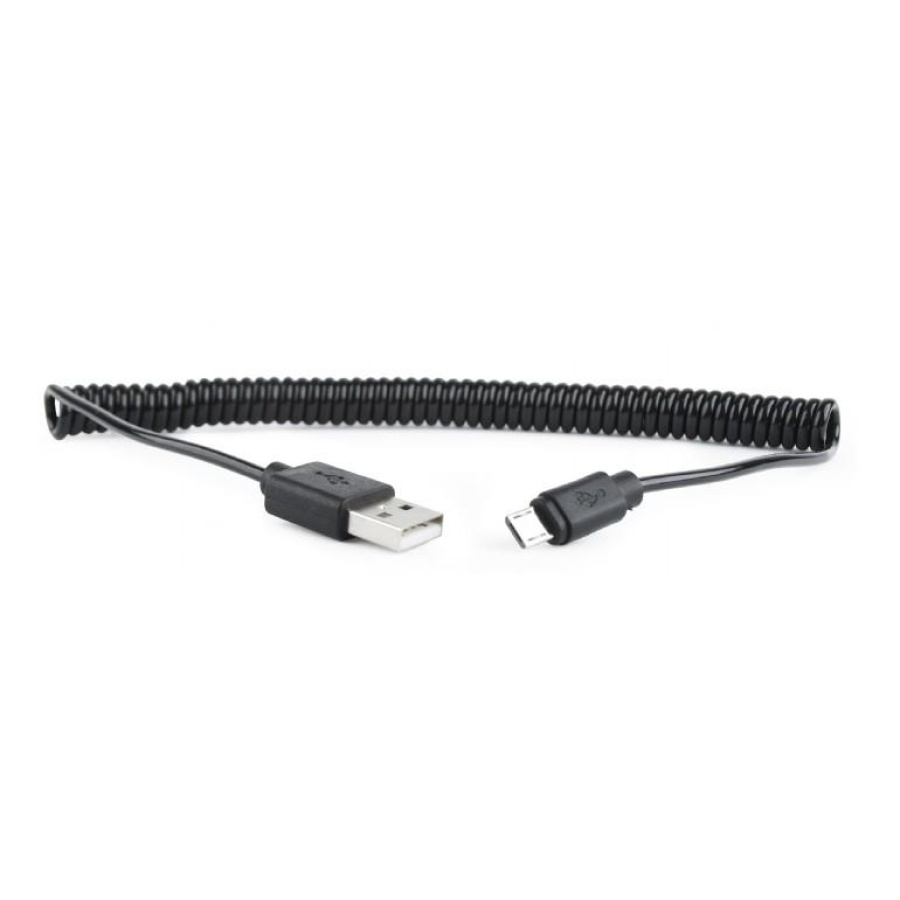 CABLEXPERT ΚΑΛΩΔΙΟ MICRO USB SPIRAL , 1.8m BLACK