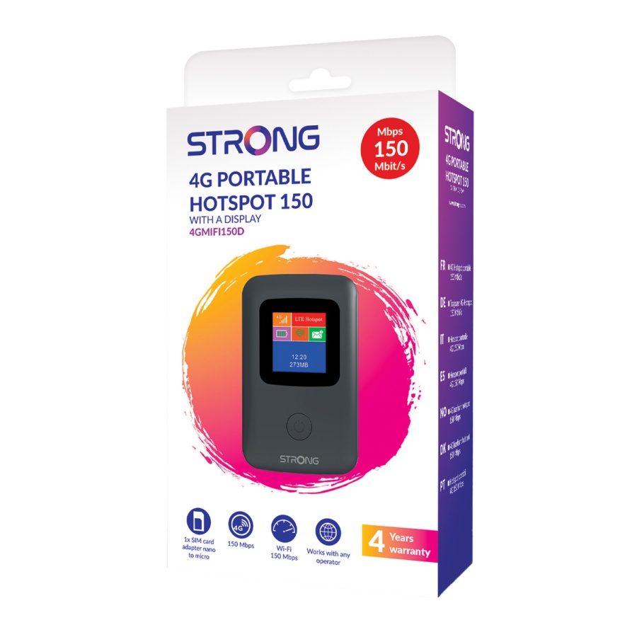 STRONG φορητό hotspot 4GMIFI150D, 4G LTE, WiFi 150Mbps, 2100mAh - Image 4