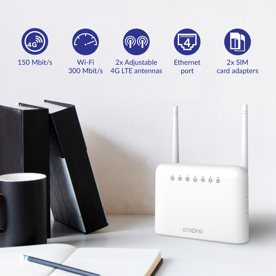 STRONG router 4GROUTER350, 4G LTE 150Mbps, WiFi 300Mbps, LAN 100Mbps - Image 2