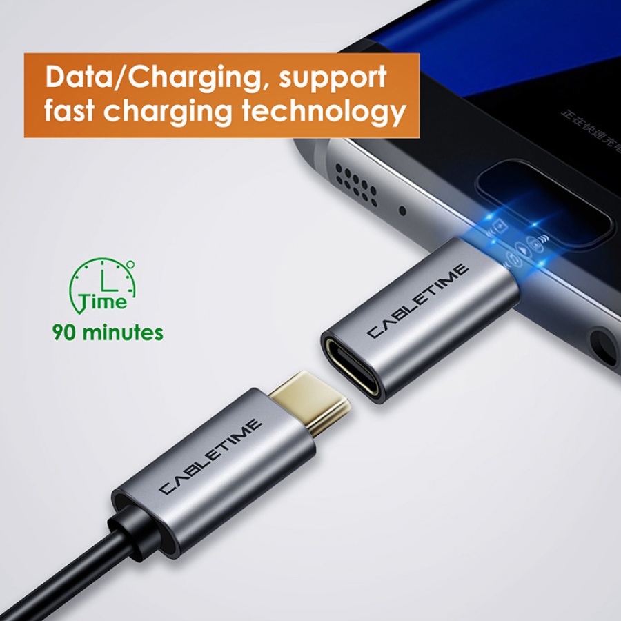 CABLETIME αντάπτορας micro USB σε USB-C CT-CFMCB, 480Mbps, γκρι - Image 4