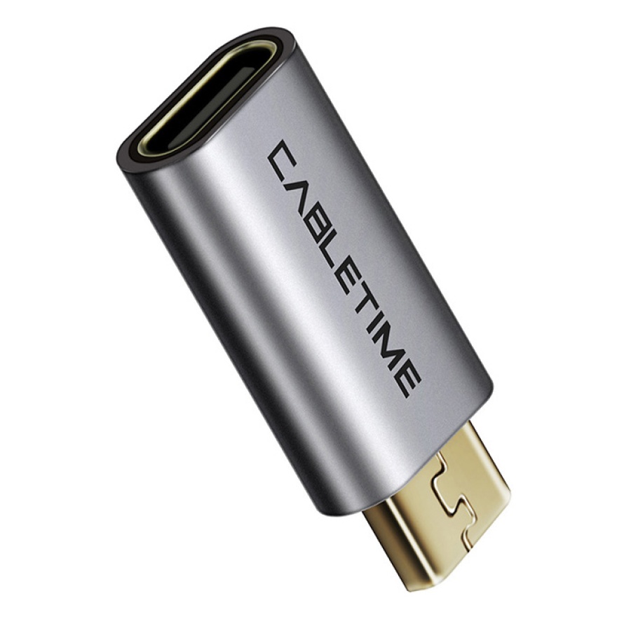 CABLETIME αντάπτορας micro USB σε USB-C CT-CFMCB, 480Mbps, γκρι