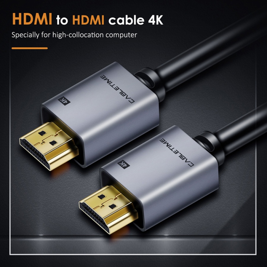 CABLETIME καλώδιο HDMI 2.0 CT-PHE2G, 4K/60Hz, 3m, μαύρο - Image 5