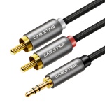 CABLETIME καλώδιο ήχου 3.5mm σε 2x RCA CT-P12G, 3m, μαύρο
