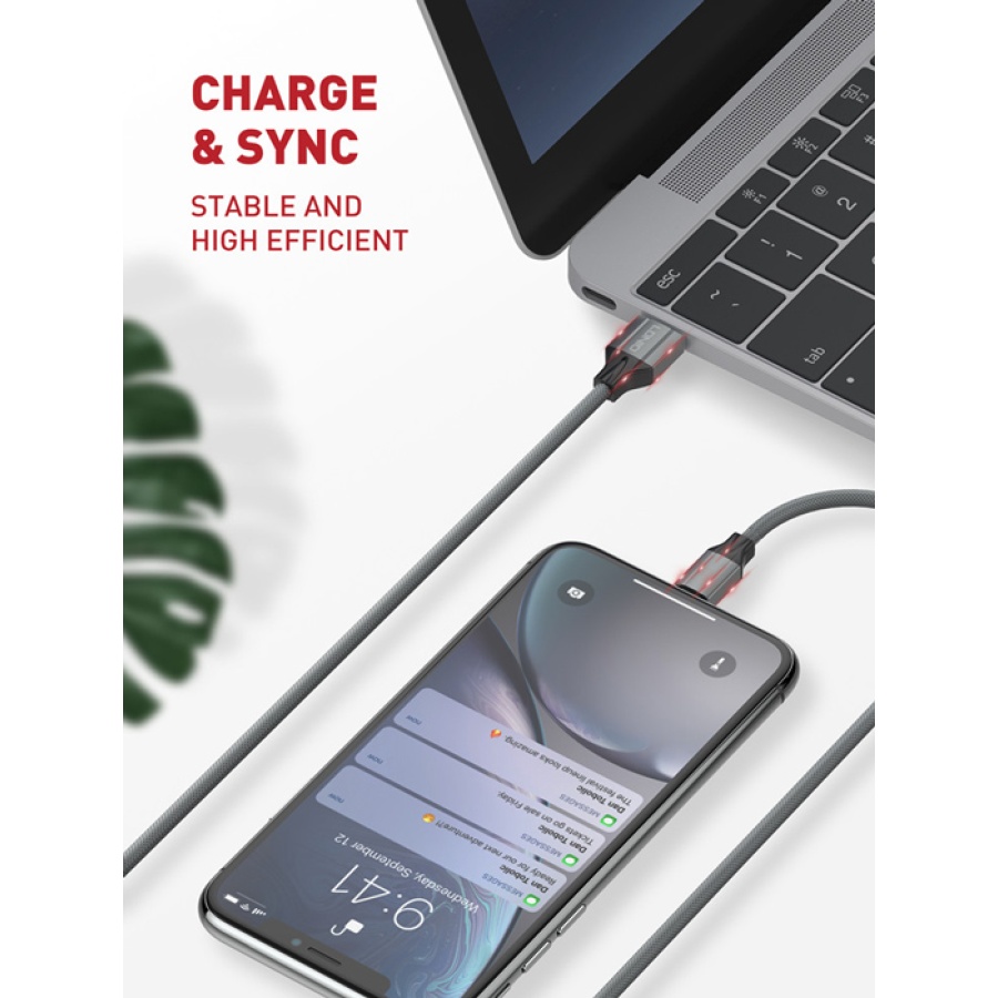 LDNIO καλώδιο Lightning σε USB LS441, 12W, 1m, γκρι - Image 2