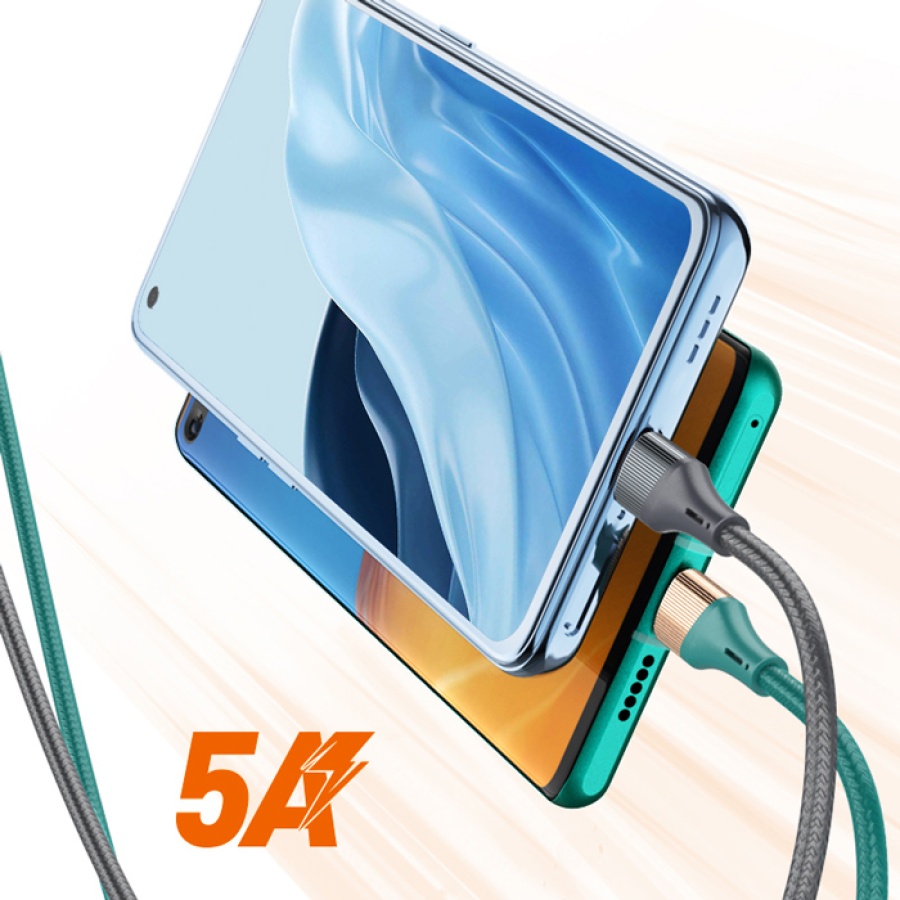 LDNIO καλώδιο USB-C σε USB-C LC631C, 65W PD, 1m, πράσινο - Image 2