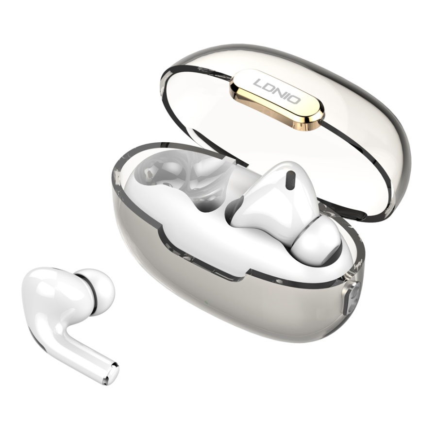 LDNIO earphones με θήκη φόρτισης T02, True Wireless, HiFi, Φ13mm, λευκά - Image 8