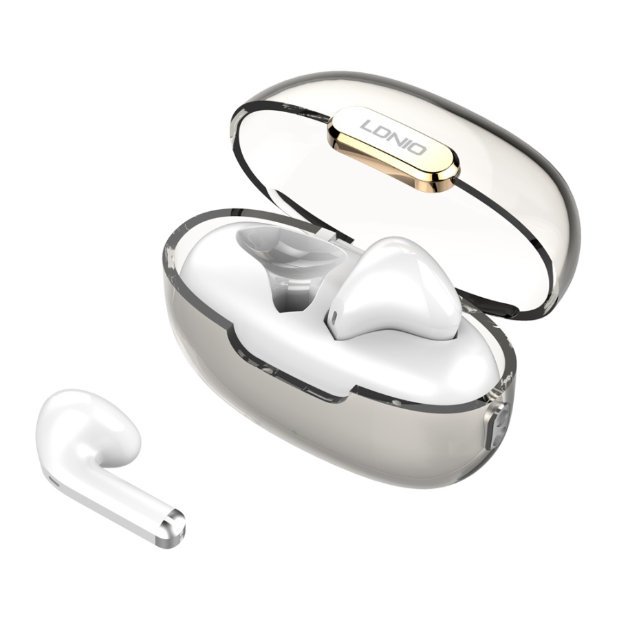 LDNIO earphones με θήκη φόρτισης T03, True Wireless, HiFi, Φ13mm, λευκά - Image 8