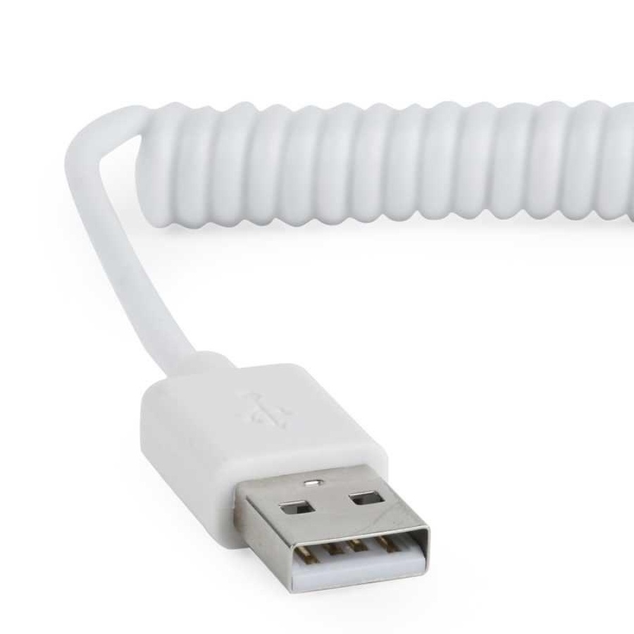 CABLEXPERT ΚΑΛΩΔΙΟ MICRO USB SPIRAL , 1.8m WHITE - Image 2