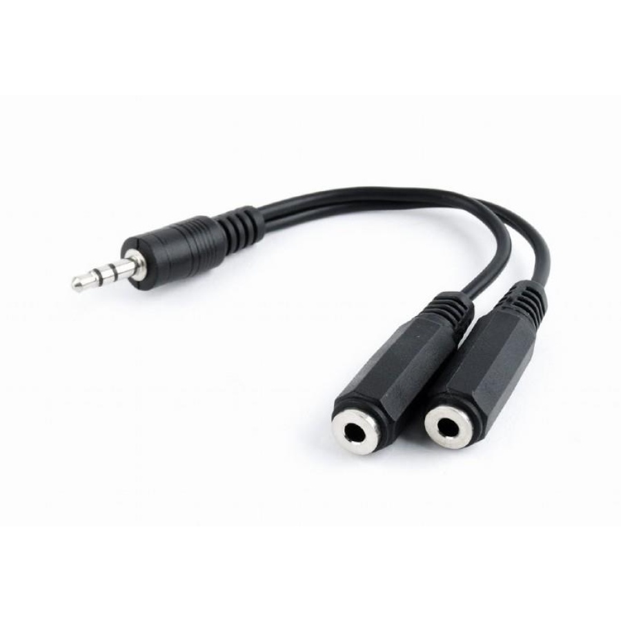 CABLEXPERT ΚΑΛΩΔΙΟ ΗΧΟΥ 3.5mm SPLITTER , 10 cm BLACK