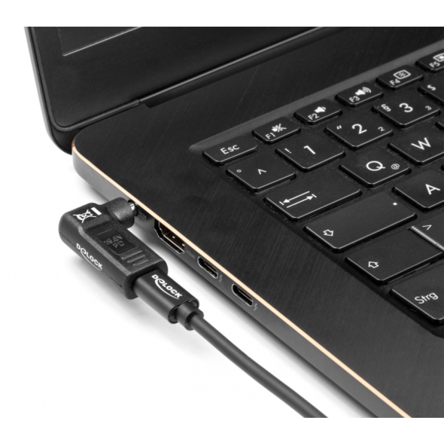 DELOCK αντάπτορας τροφοδοσίας 60008, USB-C σε Dell 7.4x5mm, 90°, μαύρος - Image 3