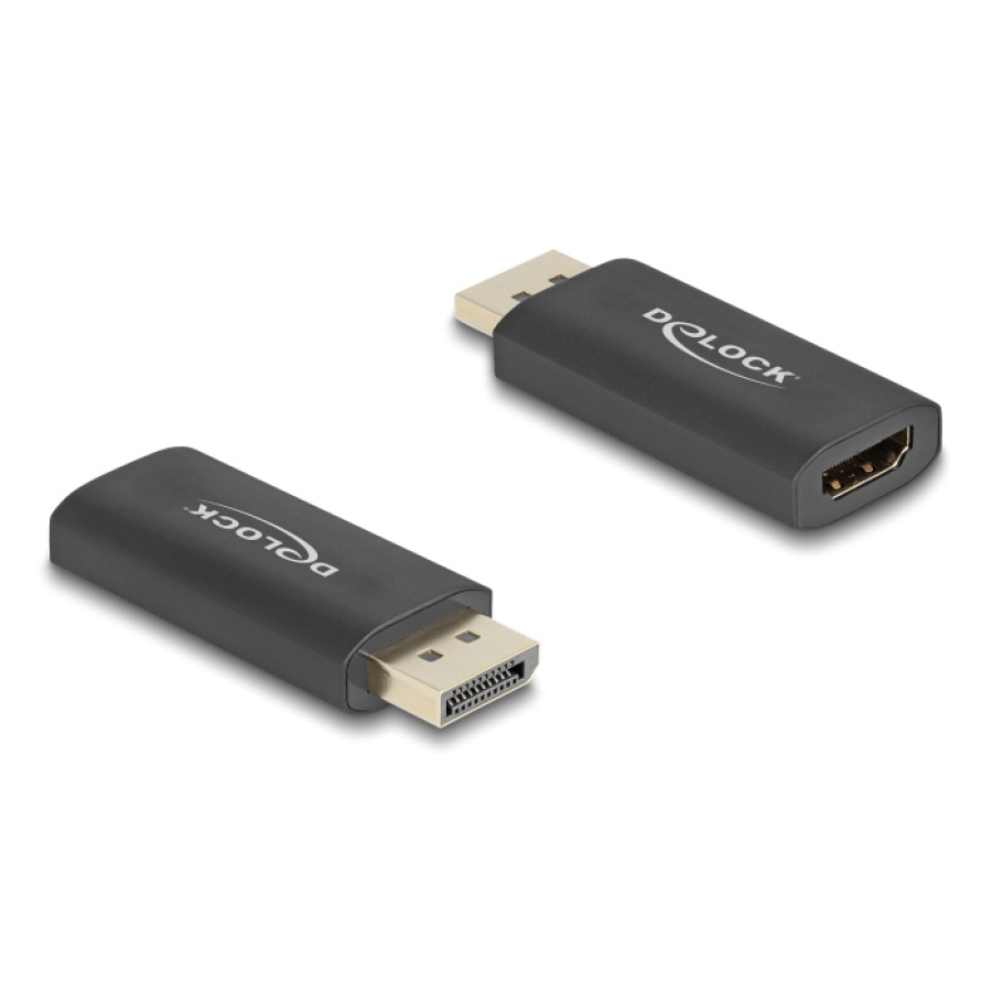 DELOCK αντάπτορας DisplayPort σε HDMI 61055, 8K/60Hz HDR, Active, μαύρος