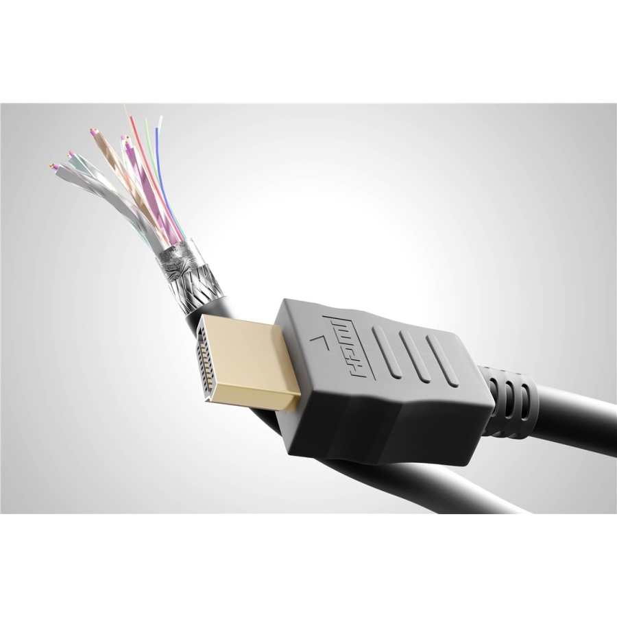 GOOBAY καλώδιο HDMI 2.0 61164, Ethernet, 4K/60Hz, 10.2Gbit/s, 15m, μαύρο - Image 2