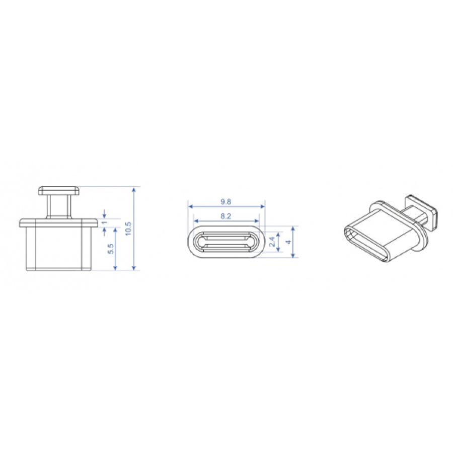 DELOCK κάλυμμα προστασίας για θύρα USB-C 64013 με λαβή, μαύρο, 10τμχ - Image 2