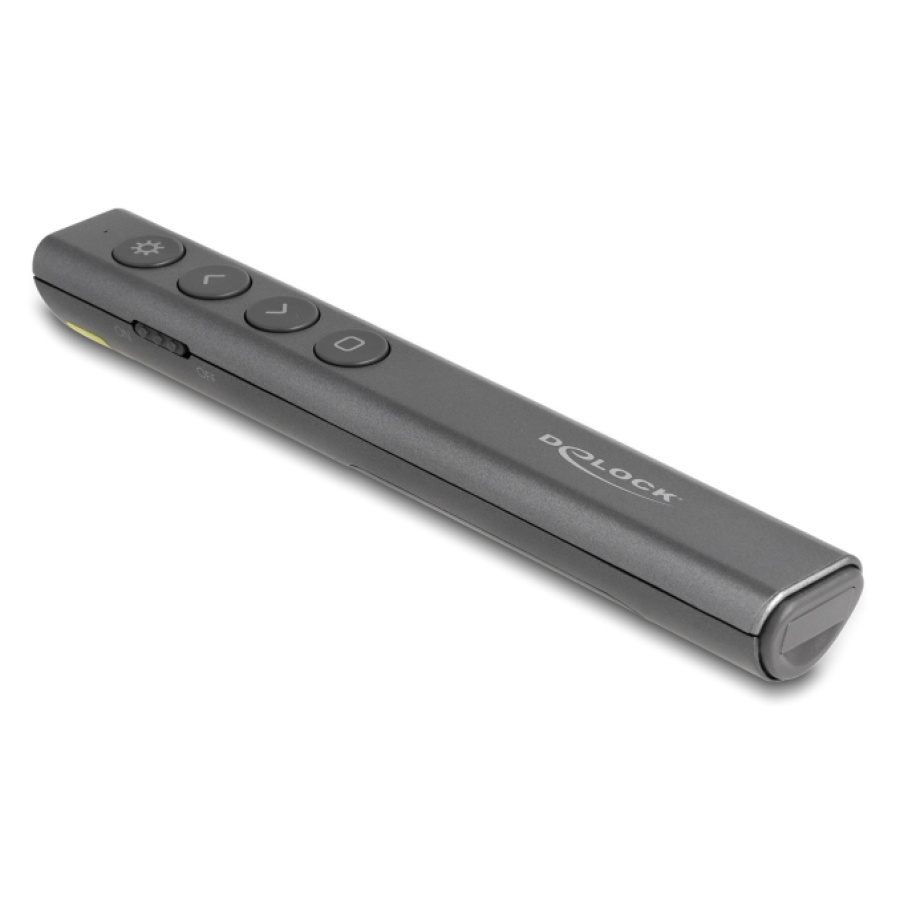 DELOCK τηλεχειριστήριο παρουσιάσεων 64250 με laser & πλήκτρα, 30m, γκρι - Image 4