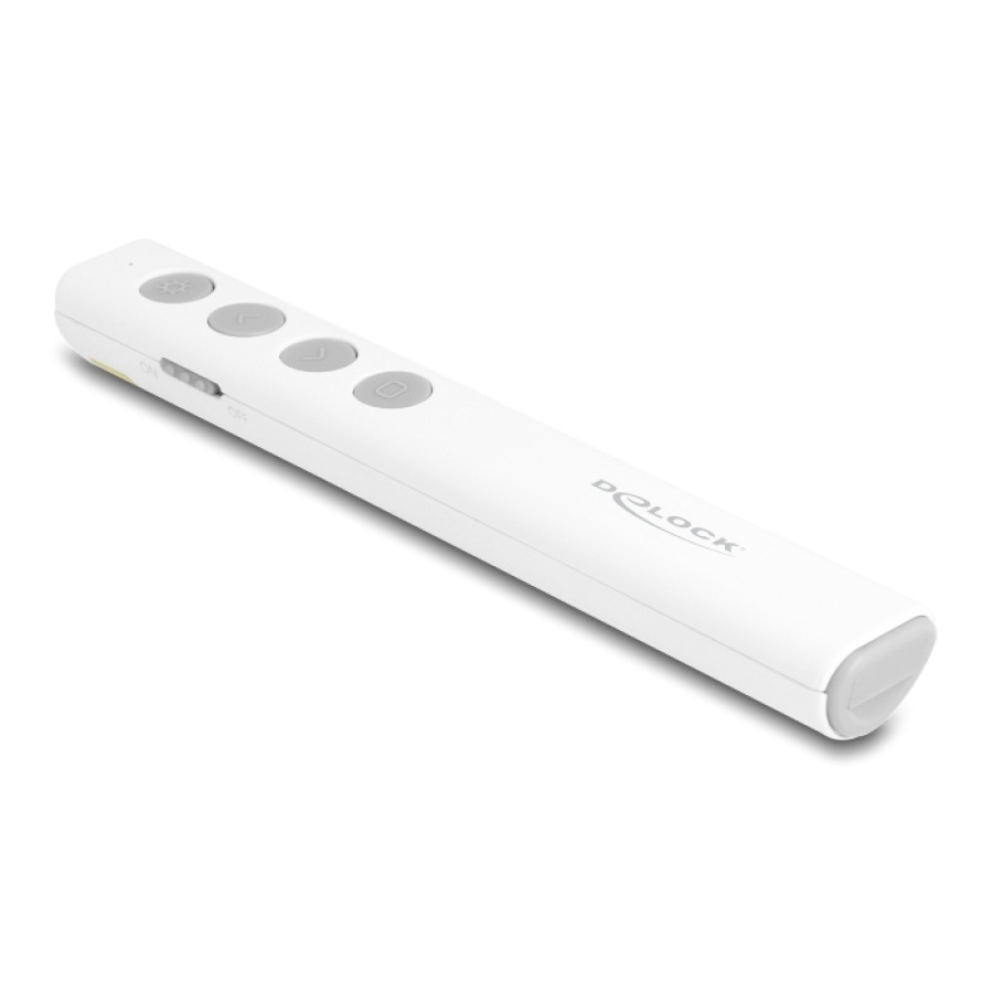 DELOCK τηλεχειριστήριο παρουσιάσεων 64251 με laser & πλήκτρα, 30m, λευκό - Image 4