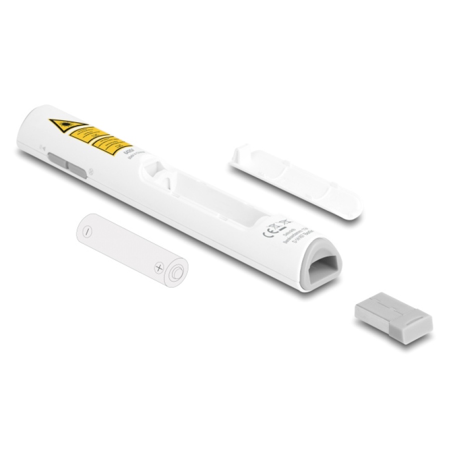 DELOCK τηλεχειριστήριο παρουσιάσεων 64251 με laser & πλήκτρα, 30m, λευκό - Image 5