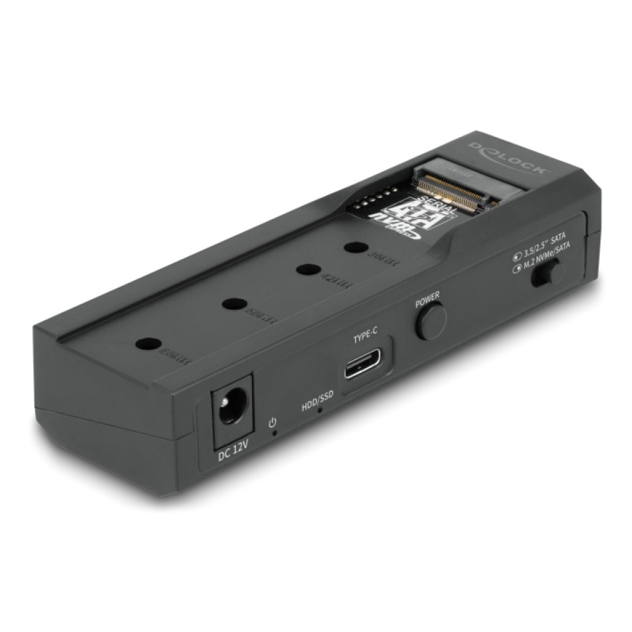 DELOCK docking station 64253 για M.2 NVMe/SATA SSD & HDD, 10Gbps, μαύρο - Image 3