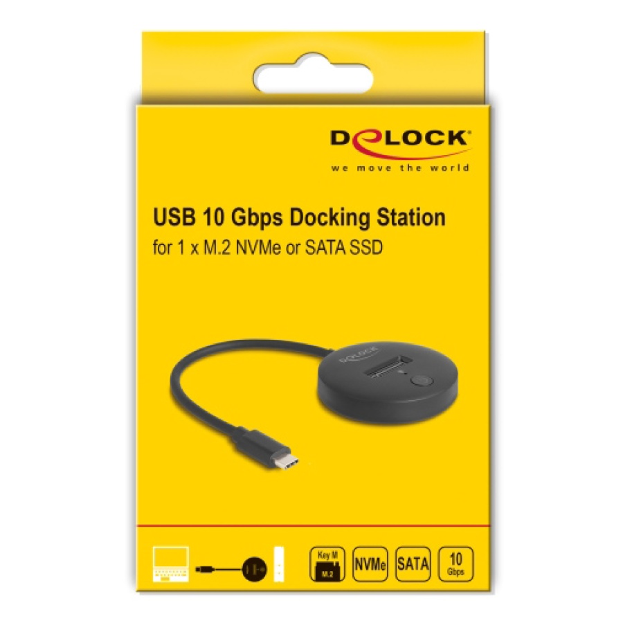 DELOCK docking station 64254 για M.2 NVMe/SATA SSD, 10Gbps, μαύρο - Image 3