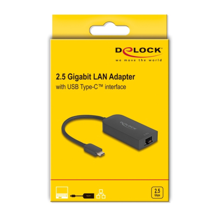 DELOCK αντάπτορας δικτύου 66045, USB, 2.5Gbps Ethernet, μαύρος - Image 3