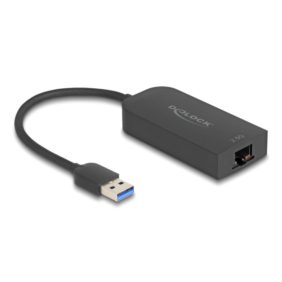 DELOCK αντάπτορας δικτύου 66045, USB, 2.5Gbps Ethernet, μαύρος