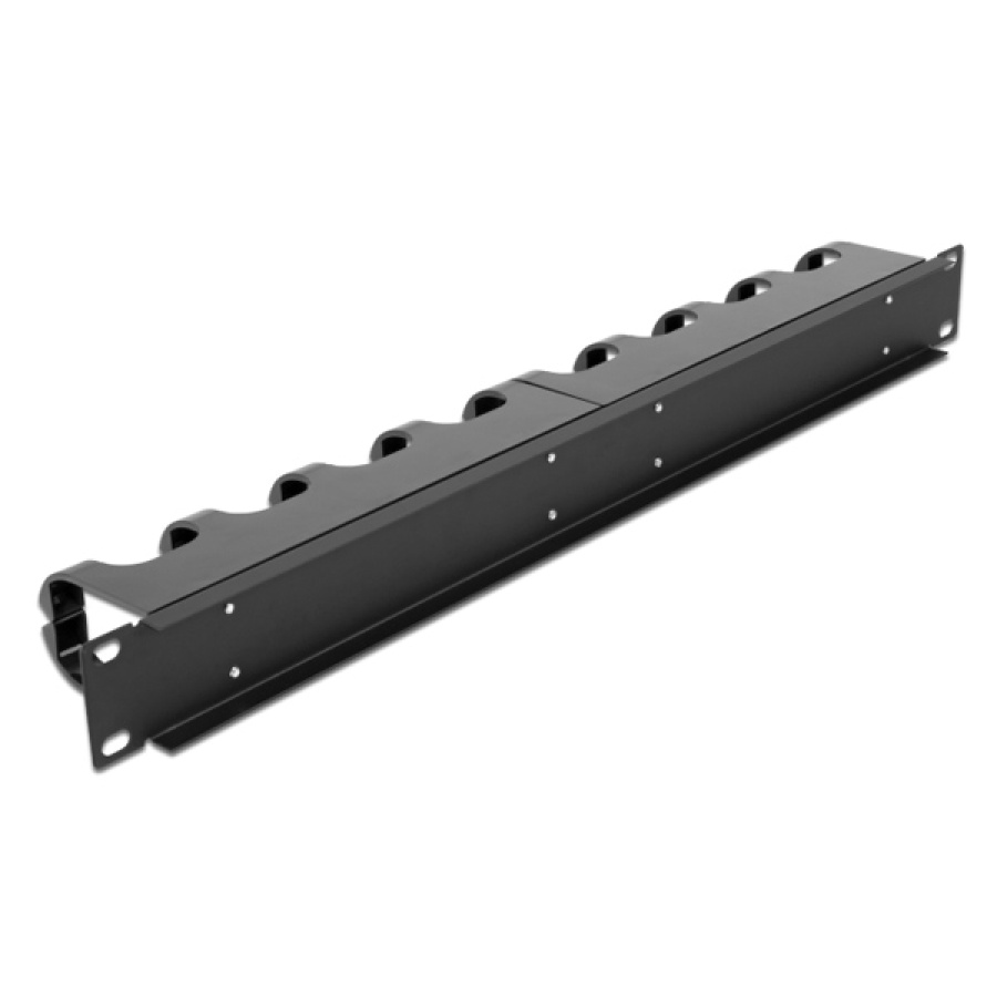 DELOCK cable management 66849 για rack 19"/1U, 10x γάντζοι, μαύρο - Image 2