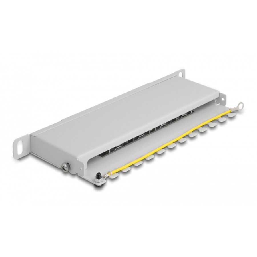 DELOCK patch panel 66871 για καμπίνα δικτύου 10"/0.5U, 8x ports, γκρι - Image 3